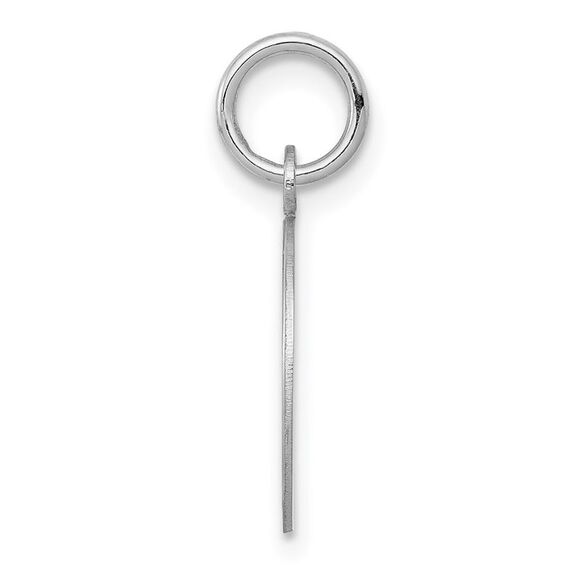 Kazi Luxury 14k White Gold Plain .013 Gauge Round Engravable Disc Charm